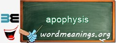 WordMeaning blackboard for apophysis